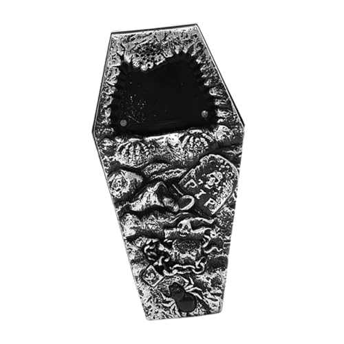 Yardwe Licht und Soundeffekte Halloween Coffin Türglocke mit Gruseligen Geräuschen Spooky Party Dekoration für Drinnen und Draußen für Gruselige Halloween Feiern von Yardwe