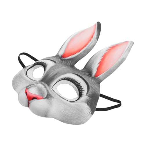 Yardwe Lustige Hasenmaske für Halloween und Karneval Niedliche Halbmaske für Partys Cosplay und Festliche Anlässe Leicht und Bequem für Maskenbälle und Themenfeiern von Yardwe