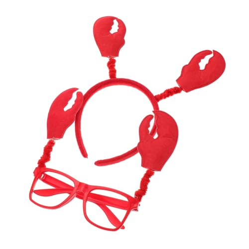 Yardwe Lustiges Crab Clip Eyeglass für Teiliges Kostüm mit Haarschmuck und Brille für Partys Karneval Halloween und Besondere Anlässe Yardwe Lustiges Crab Clip Eyeglass für Teiliges Kostüm mit Haarschmuck und Brille für Partys Karneval Halloween und Besondere Anlässe von Yardwe