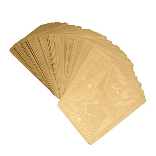 Yardwe Luxuriöse Poker Spielkarten mit Goldfolie Kreatives Skull Robustes Kartenspiel für Bar Büro Familienfeier und Festliche Anlässe als für Gesellige Spieleabende von Yardwe