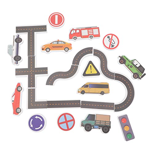 Yardwe Magnetisches Eva Puzzle Kinderfreundliches Badespielzeug mit Fahrzeugmotiven Weiches Sicheres Jigsaw für Frühe Bildung und Eltern Junge Mädchen Aktivitäten von Yardwe