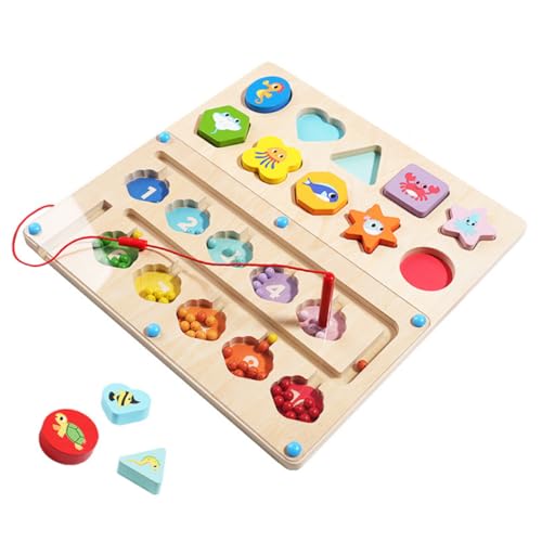 Yardwe Magnetisches Holzspielzeug für Ab Jahren Pädagogisches Farb und Zahlenlabyrinth Motorisches Feinmotorik Puzzlespiel mit Design um Zählen und Erkennen zu Fördern Yardwe Magnetisches Holzspielzeug für Ab Jahren Pädagogisches Farb und Zahlenlabyrinth Motorisches Feinmotorik Puzzlespiel mit Design um Zählen und Erkennen zu Fördern von Yardwe