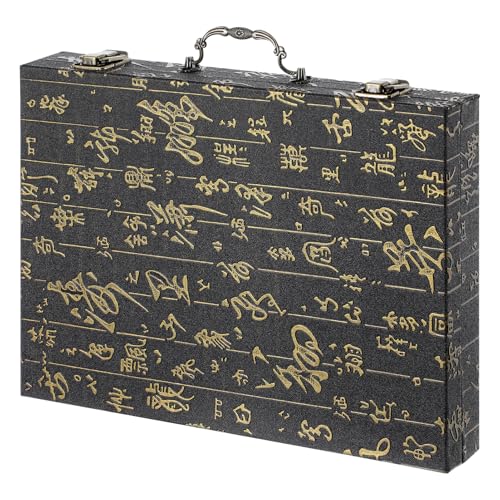 Yardwe Mahjong Aufbewahrungsbox aus Holz mit Luxuriösem Reliefdesign für Mahjong Steine und Schachspiele Geräumig und Tragbar und Vielseitig für Ihre Spielesammlung Yardwe Mahjong Aufbewahrungsbox aus Holz mit Luxuriösem Reliefdesign für Mahjong Steine und Schachspiele Geräumig und Tragbar und Vielseitig für Ihre Spielesammlung von Yardwe