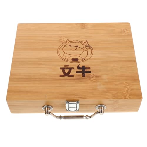 Yardwe Mahjong Box aus Holz Tragbare Schmuckschatulle mit Griff Vintage Mahjong Aufbewahrungsbox für Effiziente Organisation und Transport für Reisen und Versammlungen Yardwe Mahjong Box aus Holz Tragbare Schmuckschatulle mit Griff Vintage Mahjong Aufbewahrungsbox für Effiziente Organisation und Transport für Reisen und Versammlungen von Yardwe