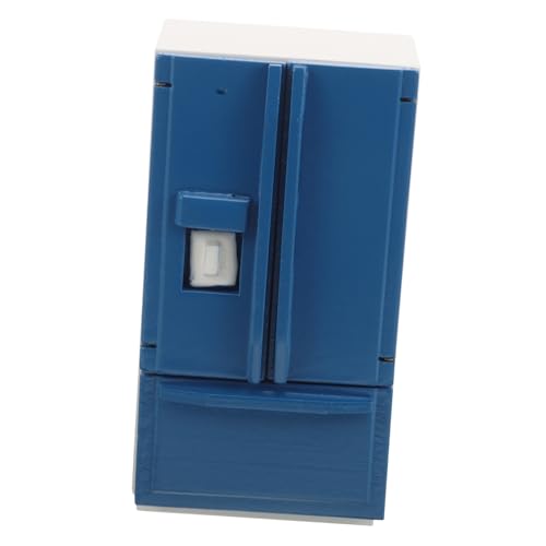 Yardwe Maßstab Doppeltüriger Mini Kühlschrank für Puppenhaus Realistische Küchenmöbel Stabile Bauweise Kompakt für Szenen und Rollenspiele von Yardwe