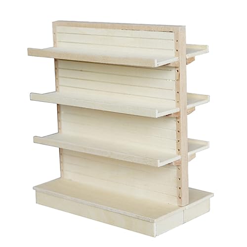 Yardwe Maßstab Handgefertigtes Puppenhaus Regal aus Holz DIY Miniatur Möbel für Puppenhaus Dekoration für Sammler von Yardwe