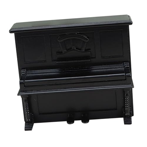 Yardwe Maßstab Puppenhaus Dekoration Schwarz Realistisches Mini Piano Ornament für Dollhouse Möbeldesign von Yardwe