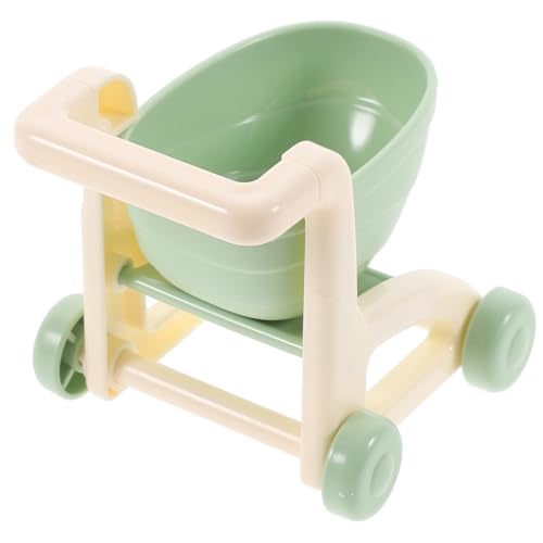 Yardwe Mini Einkaufswagen Modell Simulation Puppenwagen für Dekorativer Tisch Organizer und Aufbewahrungskorb für Puppenhäuser Leicht und Detailgetreu von Yardwe
