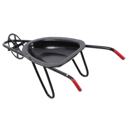 Yardwe Mini-Gartenwagen Zubehör Puppenhausmöbel Werkzeug klein winzig mini Puppenhauswagen Lebendige Miniaturwagen-Modell Miniaturwagenmodell Mini-Wagen-Dekore Eisen Black von Yardwe