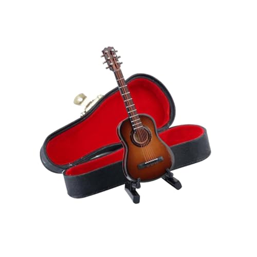 Yardwe Mini-Gitarre Kind Ornamente Klein Abschluss Miniatur Gitarrenhandwerk Dekoration Hölzern von Yardwe