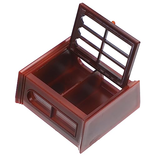 Yardwe Mini-Küchenschrank Dekoration Schlafzimmer Bedroom Decor Geschenkidee puppenstubenmöbel Modellbau dekorativer Kleiner Schrank Winziges Hausdekor Miniatur-Möbeldekoration Plastik von Yardwe
