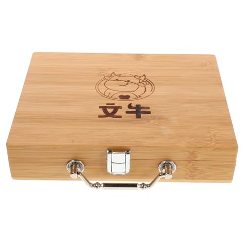 Yardwe Mini Mahjong Box Organizer aus Holz Tragbare Mahjong Spielsteine Aufbewahrungsbox mit Griff für Einfaches Reisen und Stilvolle Aufbewahrung Yardwe Mini Mahjong Box Organizer aus Holz Tragbare Mahjong Spielsteine Aufbewahrungsbox mit Griff für Einfaches Reisen und Stilvolle Aufbewahrung von Yardwe