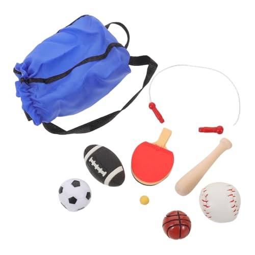 Yardwe Mini Sporting Goods Sportsachen Fotomodell Miniatur-puppenhaus-sportgeräte Sportzubehör Für Puppenstuben Puppenzubehör Mini-hausbedarf Miniaturspielzeug Fußballfigur Harz von Yardwe
