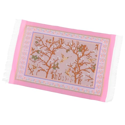 Yardwe Mini-Teppich Für Bereich Fell Teppiche Teppich Teppich Puppenhaus-Vintage-Teppich Mini -hausteppich Kleines Hauszubehör Mini-fußmatten- Mini Möbel Polyester Rosa Yardwe Mini-Teppich Für Bereich Fell Teppiche Teppich Teppich Puppenhaus-Vintage-Teppich Mini -hausteppich Kleines Hauszubehör Mini-fußmatten- Mini Möbel Polyester Rosa von Yardwe