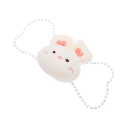 Yardwe Mini-puppenrucksack Puppe Kostümschmuck Mini House Decor Miniatur-puppentaschenmodelle Mini-puppentaschenmodelle Mini-puppentaschen-Ornament Weiß Kurzer Plüsch von Yardwe