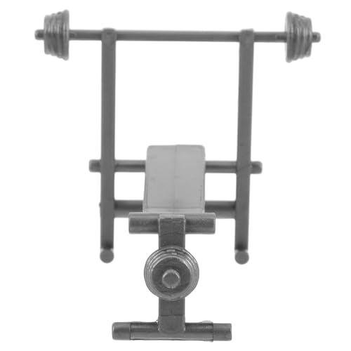 Yardwe Miniatur Fitnessgerät für Puppenhäuser DIY Hantelbank mit Zubehör Kreatives Modell für Individuelles Fitnessstudio Design Perfektes Puppenhaus Übungszubehör von Yardwe