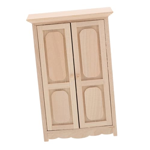 Yardwe Miniatur Holzschrank für Puppenhaus Dekoratives Bücherregal und Aufbewahrungslösung für Miniaturszenen Sammlerstück zur Verschönerung Ihres von Yardwe