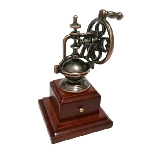Yardwe Miniatur Kaffeegerät Modell Kaffeemühle Puppenhaus Zubehör Realistisches Möbel Ornament für DIY Dekoration Stabile Verarbeitung Farblich Sortiert Zufällige Farbe Zufällige Farbe von Yardwe