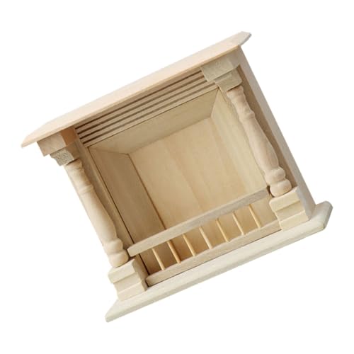 Yardwe Miniatur Kamin Dekore Puppenhaus Kamin Zubehör Puppenhaus Mini Möbel Mini Kamin Ding Kleines Puppenhaus Möbel Khaki Holz von Yardwe
