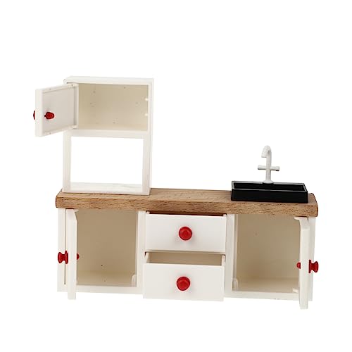 Yardwe Miniatur Küchenmöbel Weißer Schrank für Puppenhaus Dekoratives Zubehör für Miniatur Szenen Langlebiges Holzspielzeug für Sammler Yardwe Miniatur Küchenmöbel Weißer Schrank für Puppenhaus Dekoratives Zubehör für Miniatur Szenen Langlebiges Holzspielzeug für Sammler von Yardwe
