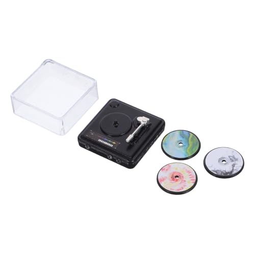 Yardwe Miniatur Möbel Modell Miniatur Schallplattenspieler Modell Kompakter Cd Player für Puppenhaus Schlafzimmer Wohnzimmer Szenendekoration von Yardwe