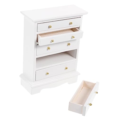 Yardwe Miniatur Möbelmodell Mini Holzschrank für Puppenhaus Kompakte Aufbewahrungslösung für Kinderzimmer Dekoration für Miniatur Dekorationen und Kreatives von Yardwe
