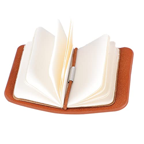 Yardwe Miniatur Notizbuch Braun Mini Haus Dekoration Kleines Handliches Notizheft Stilvolles Mini Handbook Ornament für Puppenhaus und Modellbau von Yardwe