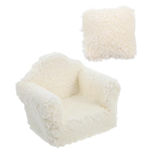 Yardwe Miniatur Puppenhaussofa mit Kissen Weiches Einzelsofa für Puppenhausmöbel Dekorativ und für Fantasievolles Spielzeughaus Yardwe Miniatur Puppenhaussofa mit Kissen Weiches Einzelsofa für Puppenhausmöbel Dekorativ und für Fantasievolles Spielzeughaus von Yardwe