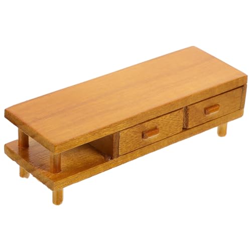 Yardwe Miniatur Tv Schrank aus Puppenhausmöbel mit Glatter Oberfläche Realistische Dekoration für Puppenhaus und DIY Projekte Lebensechte Miniatur Ornamente von Yardwe