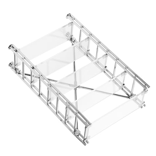 Yardwe Miniatur-aufbewahrungsregal Für Lebensmittel Und Anzeige Miniaturen Kind Lagerung Dekoration Figurenregal Klein Bücherregal- Puppenhausmöbel Legierung Transparent von Yardwe