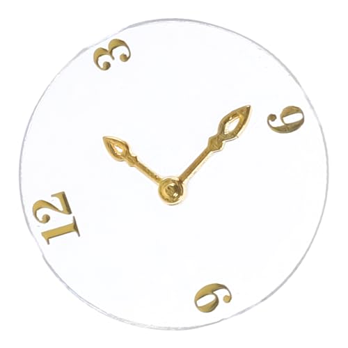 Yardwe Miniatur-wanduhr Uhrenwand Wohnkultur Miniaturen Puppenhaus Dekoration Mini-mini-wanduhr Mini Hauspendeluhr Wand-standuhr-Modell Miniatur-Puppen-wanduhr Miniaturpuppenmöbel Acryl von Yardwe
