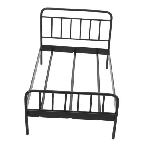 Yardwe Miniaturmöbel Etagenbetten Für Puppenhäuser Miniatur-puppenkrippe Kinderbett Für Puppe Puppenhausbett Tell Vor, Zu Puppenmöbel Puppenhauszubehör Schwarz von Yardwe