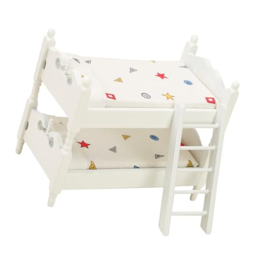 Yardwe Miniaturmöbel Für Puppenhäuser Doppelstockbett Für Puppen Für Kreative Spielwelten Leicht Zu Reinigen Transportieren von Yardwe