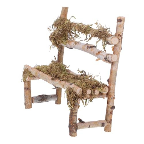 Yardwe Miniaturstuhl Modell Mini Dollhouse Bench Exquisit Kleiner Möbelpuppenhaus Dekoration Miniaturhaus Accessoire Miniatur Bench Propuhouse Stuhl von Yardwe