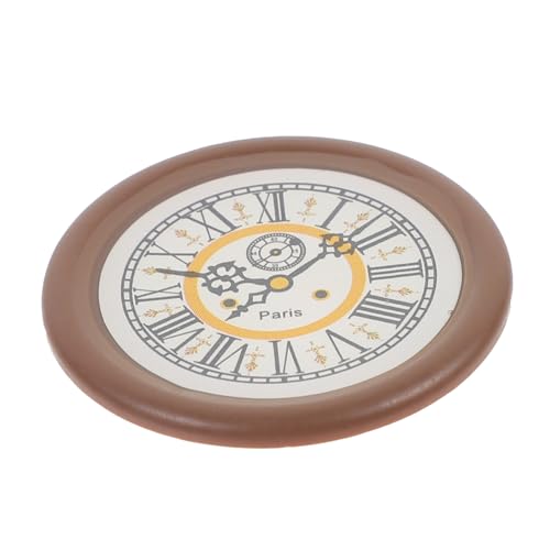 Yardwe Miniaturuhrmodell Puppe für Kleinkinder Bausätze Miniaturen Wanduhren für Wohnkultur Dekoration spielzeuge Mini-Wanduhr kleine Uhr Hausbodenuhr winzige Möbel Harz Brown Yardwe Miniaturuhrmodell Puppe für Kleinkinder Bausätze Miniaturen Wanduhren für Wohnkultur Dekoration spielzeuge Mini-Wanduhr kleine Uhr Hausbodenuhr winzige Möbel Harz Brown von Yardwe