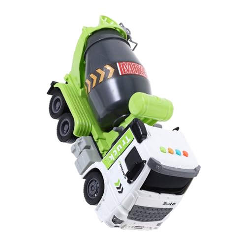 Yardwe Mixer LKW mit Musik und Licht Ingenieurfahrzeug Modell für Lernspielzeug Sicher und Langlebig für Kleine Hände für Dekoration von Yardwe