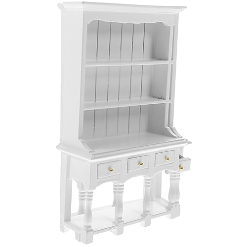 Yardwe Modell Kleiner Weißer Mini Schrank für Puppenhaus Dekoration Yardwe Modell Kleiner Weißer Mini Schrank für Puppenhaus Dekoration von Yardwe