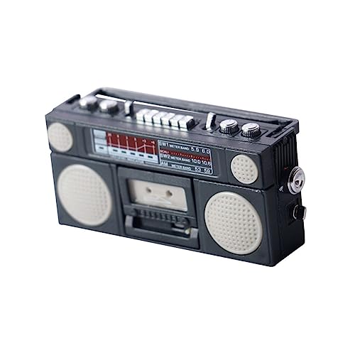 Yardwe Modell Radio Vintage Dekoration Retro Dekoration Dekorative Radio für Miniaturhaus Vintage Decor puppenstubenmöbel Spielhauszubehör Puppenhaus-Recorder Desktop-Modell Plastik Black Yardwe Modell Radio Vintage Dekoration Retro Dekoration Dekorative Radio für Miniaturhaus Vintage Decor puppenstubenmöbel Spielhauszubehör Puppenhaus-Recorder Desktop-Modell Plastik Black von Yardwe