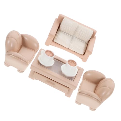 Yardwe Möbel Ornamente Puppenhaus Mini Sofa Mini Haus Puppenhaus Zubehör Puppenhaus Kleine Häuser Puppenhaus Möbel Spielzeughaus Mini Mini Möbel Winzige Möbel Harz von Yardwe