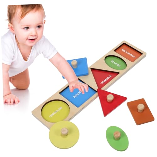 Yardwe Montessori Holzspielzeug Geometrisches Formen Puzzle Lernspielzeug für Kleinkinder Handgreifbrett Bunt Pädagogisch Sicher und Langlebig Yardwe Montessori Holzspielzeug Geometrisches Formen Puzzle Lernspielzeug für Kleinkinder Handgreifbrett Bunt Pädagogisch Sicher und Langlebig von Yardwe