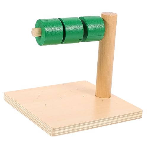 Yardwe Montessori Holzspielzeug Horizontale Scheiben Dowel Pädagogisches Lernspielzeug Hand Auge Koordination für Kleinkinder Jahre Sicheres und Langlebiges Material von Yardwe