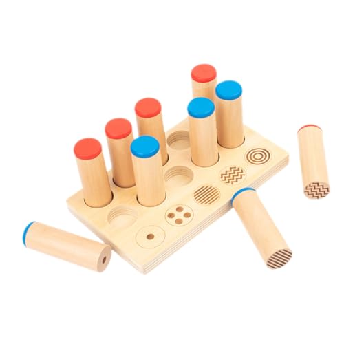 Yardwe Montessori Klangzylinder aus Holz Sensorisches zur Stärkung der Hörfähigkeiten und des Logischen Denkens für Frühkindliche Bildung und Interaktives Familien Spiel von Yardwe