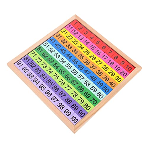 Yardwe Montessori Zahlenbrett aus Buchenholz Pädagogisches Mathematikspielzeug für Vorschulkinder Glatte Oberfläche Lernspielzeug zum Zählen und Rechnen von Yardwe