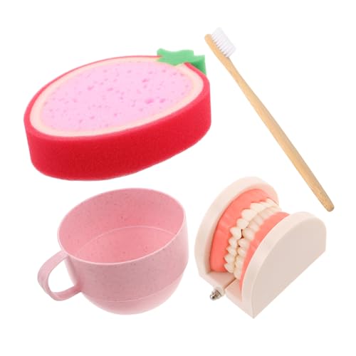 Yardwe Montessori Zahnpflege Set für Kleinkinder Lernspielzeug zur Kognitiven Entwicklung Zahnarztwerkzeug und Zahnersatz für Zähneputzen und Frühe Bildung von Yardwe