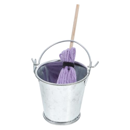 Yardwe Mop und Eimer für Puppenhaus Handgefertigte Reinigungsaccessoires mit Detaillierung für DIY Miniaturszenen und Fotografie Kompakte für Einfache Yardwe Mop und Eimer für Puppenhaus Handgefertigte Reinigungsaccessoires mit Detaillierung für DIY Miniaturszenen und Fotografie Kompakte für Einfache von Yardwe