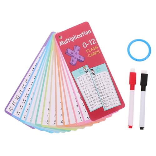 Yardwe Multiplikations lernkarten Trocken Abwischbar Interaktive Mathe flashcards Wiederverwendbar Nachhaltige Mathe lernhilfen für Spielerisches Rechnen Üben von Yardwe