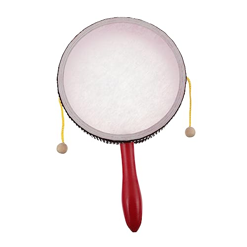Yardwe Musikalische Handtrommel für Pädagogisches Rasseltrommelspielzeug Lustiges Handglockenspiel Fördert Hand Auge Koordination Musikalische Fähigkeiten Hochwertiges von Yardwe
