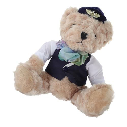Yardwe Plüschpuppe Kleiner Stoffbär Bequemes Stofftier Für Kinderzimmer Wohnzimmer Schlafzimmer Weicher Bärenkuschel von Yardwe