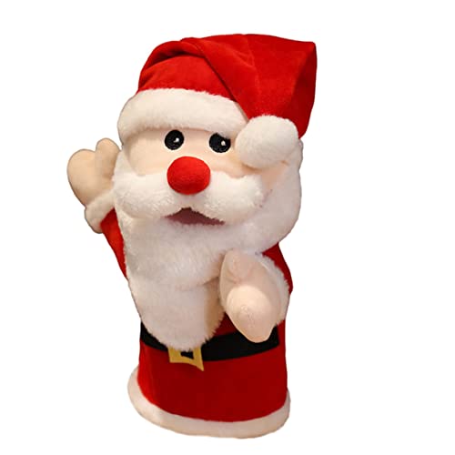 Yardwe Niedliche Weihnachtsmann Handpuppe aus Weichem Baumwollmaterial Interaktives Fingerpuppenspielzeug für Fördert Kreativität und Vorstellungskraft Eltern Junge Mädchen zu Weihnachten von Yardwe