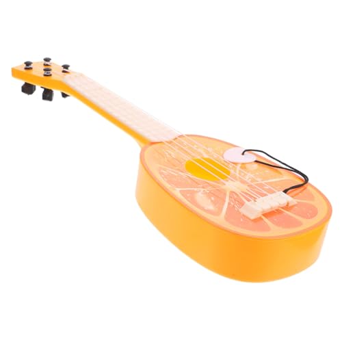 Yardwe Orangengitarrenmodell Party-Ukulele-Dekoration Gitarrenspielzeug Aus Kunststoff Mini-Gitarren- Mini-Ukulele- Für Frühes Lernen Simulierte Minigitarre Plastik von Yardwe